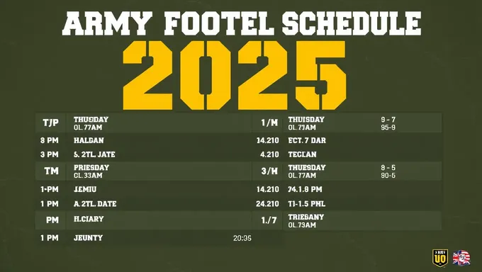 Army Football Schedule 2025 Announced Officially