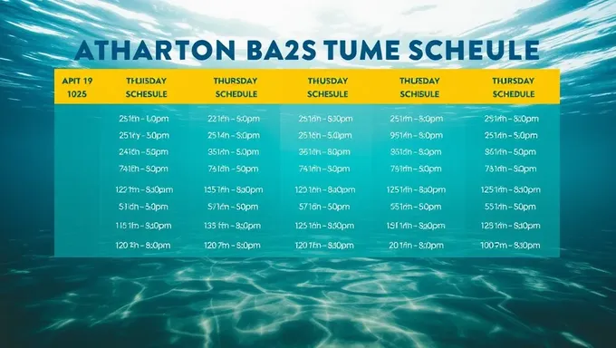 Atherton Baptist Church Baptism Schedule 2025