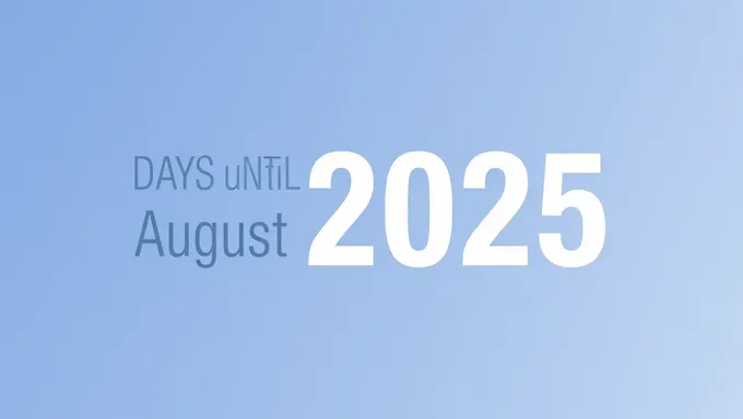 August 1 2025 Countdown: Only Days Remain Now