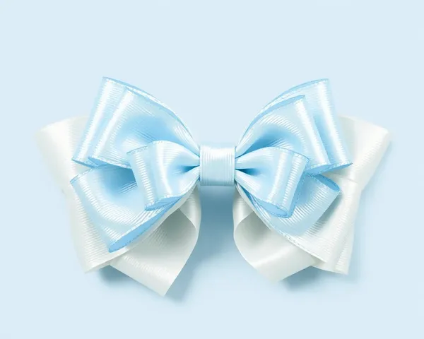 Baby Blue Bow PNG Design Concept