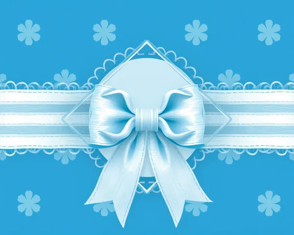 Baby Blue Bow PNG Design Graphic