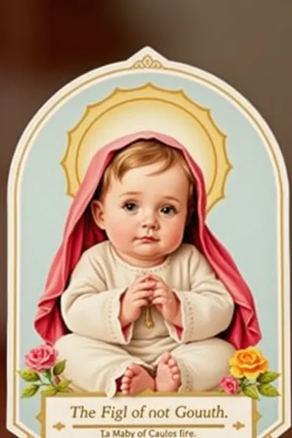 Baby Girl's Baptismal Religious Card