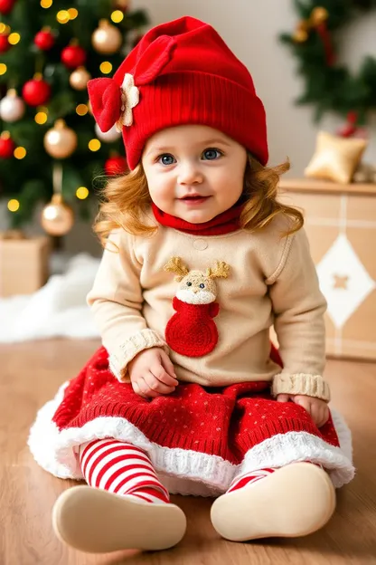 Baby Girl's Festive Christmas Outfits for Holiday Fun