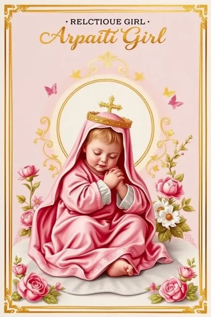 Baby Girl's First Holy Communion Card