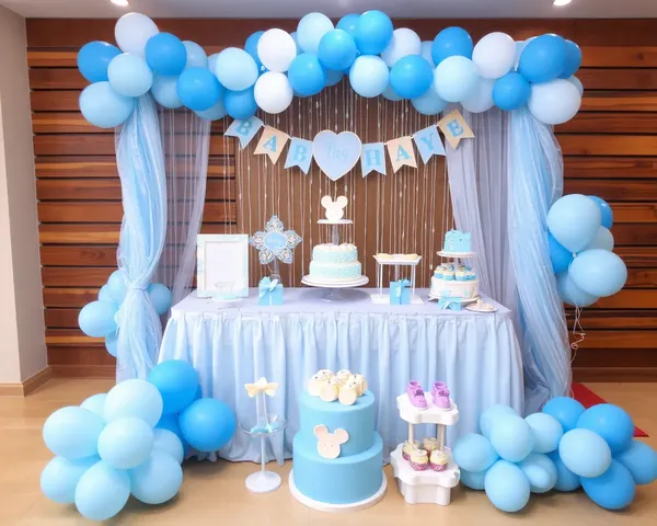 Baby Shower Biberon Azul PNG Picture