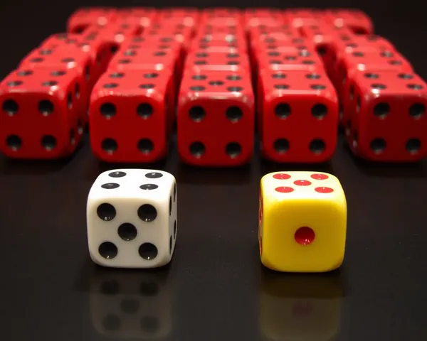 Background Red Dice PNG Image for Game Development