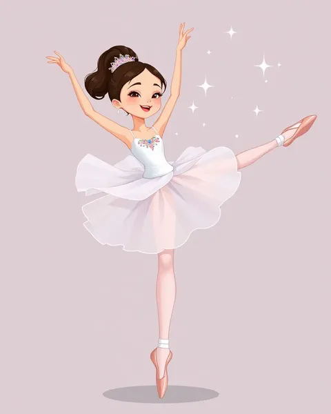 Ballerina Images Cartoon: Cute Illustrations of Dancers in Ballet Settings