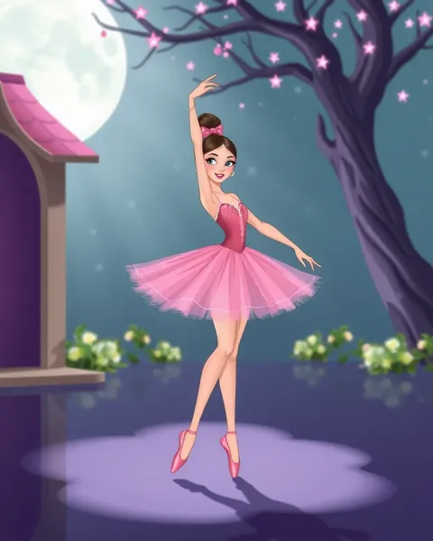 Ballerina Images Cartoon: Whimsical Portraits of Ballerinas with Cartoon Accessories