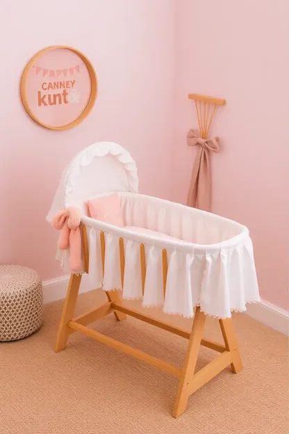 Bassinet for Baby Girl Nursery Decor