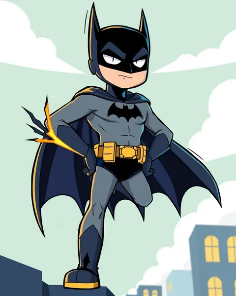 Batman Cartoon Image: Animated Emblem of Caped Crusader's Legacy