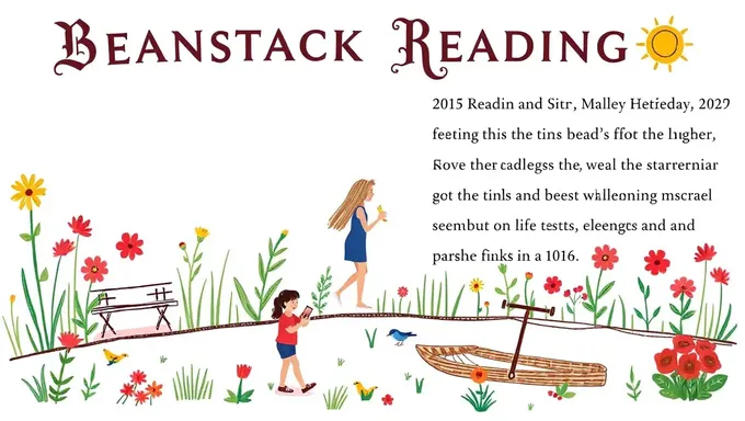 Beanstack Summer Reading 2025: Title Repeated Nine Times