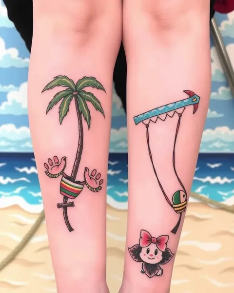 Beautiful Beach Tattoo Designs for Women