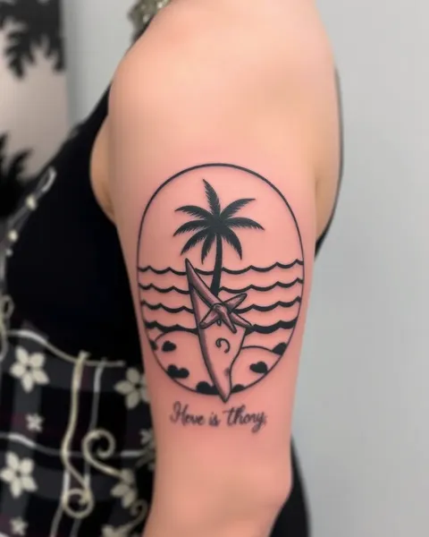 Beautiful Beach Tattoo Designs for Women