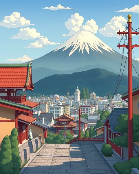 Beautiful Cartoon Pictures of Japan's Nature