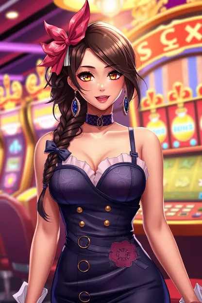 Beautiful Casino Girl PNG Image Clip