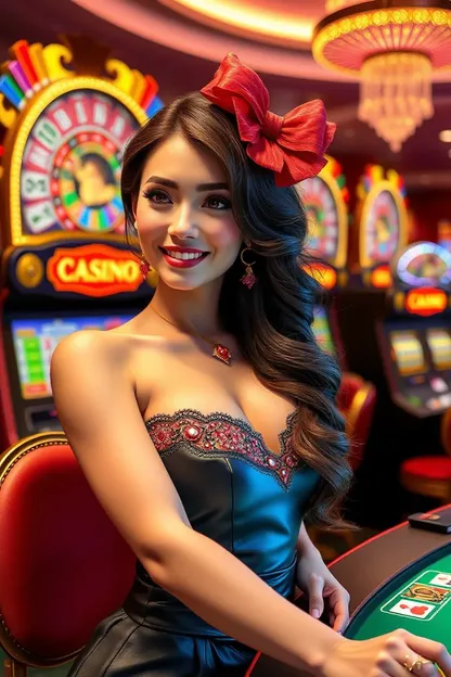 Beautiful Casino Girl PNG Image Found