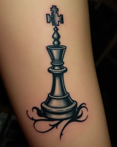 Beautiful Chess Piece Tattoo Designs for Arm