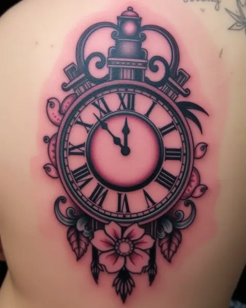 Beautiful Clock Tattoo Designs for Women