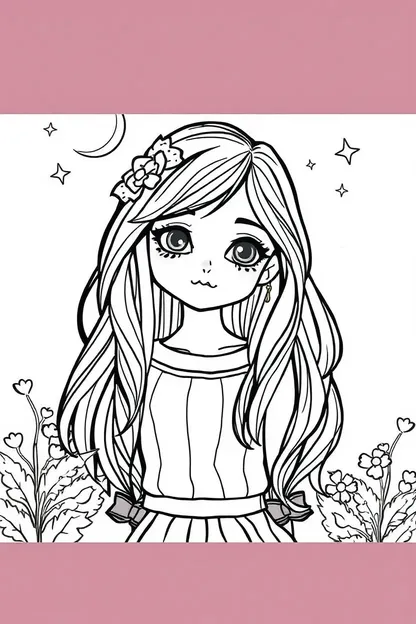 Beautiful Girl Coloring Book Pages to Color