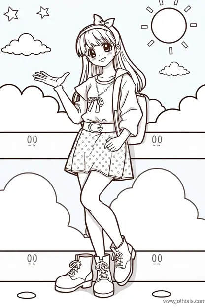 Beautiful Girl Coloring Pages for Girls Love