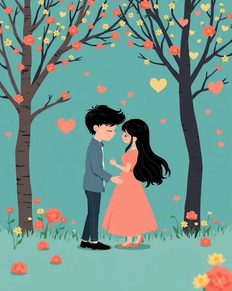 Beautiful Romantic Cartoon Images Evoke Whimsical Daydreams Easily