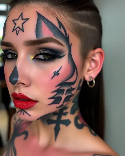 Beautiful Tattoos on Face Ideas for Women