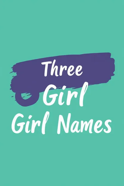 Beautiful three syllable girl names in English