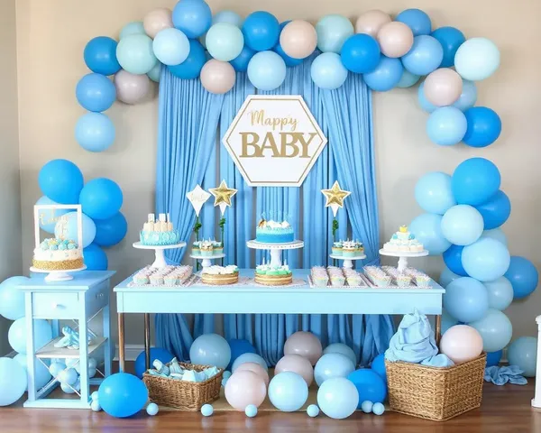 Biberon Azul PNG for Baby Shower Party