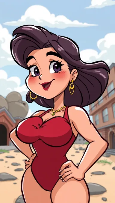 Big Boob Cartoon Anime Style Drawing