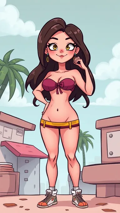 Big Boobs in Cartoon Animation Style