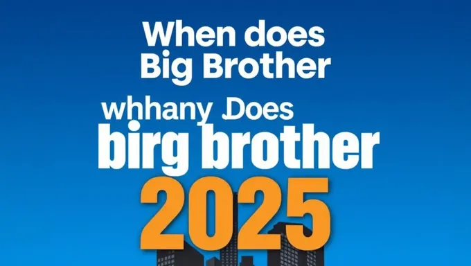 Big Brother 2025 Premiere Schedule and Cast Details