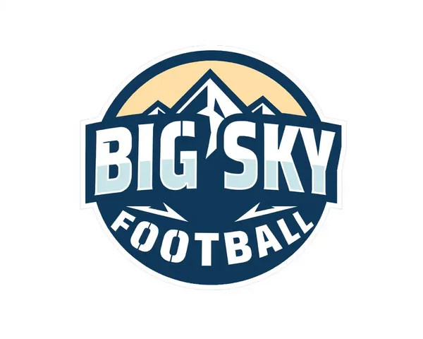 Big Sky Football Logo PNG Graphic Design