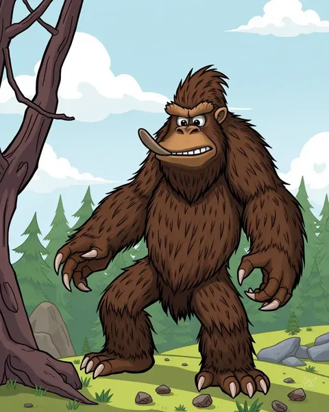 Bigfoot Cartoon Images for Kids and Adults