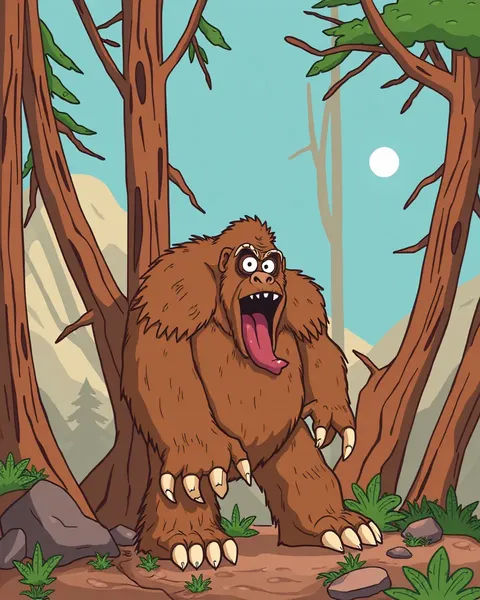 Bigfoot Cartoon Images in Different Cultures