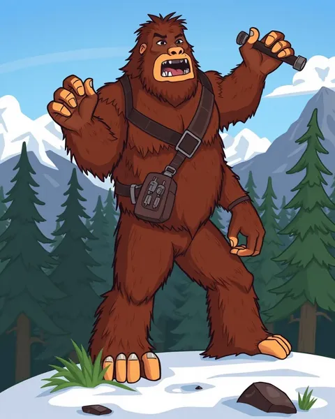 Bigfoot Cartoon Pictures in Art