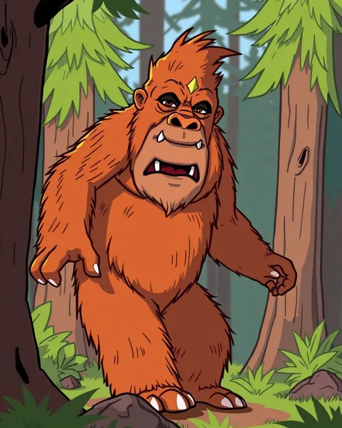 Bigfoot Pictures Cartoon Depicts Cartoonish and Humorous Take on Bigfoot