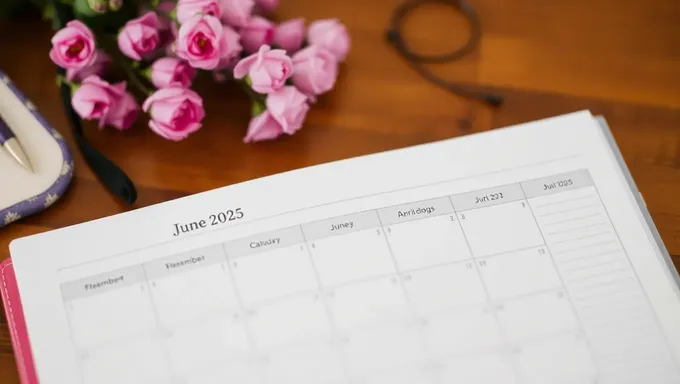 Bigger Planner for April to June 2025 Dates