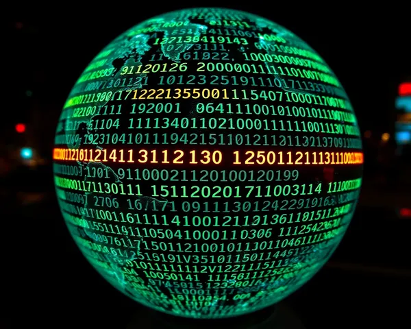 Binary Code Globe Detailed PNG Image Created