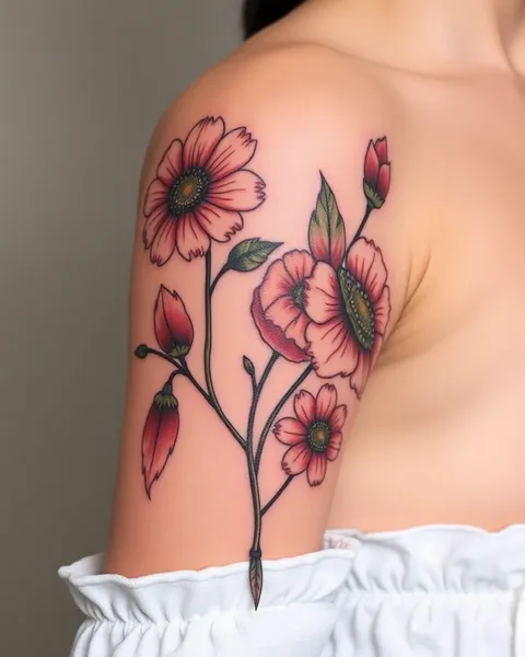 Birth Flower Tattoos in December: A Lasting Impression