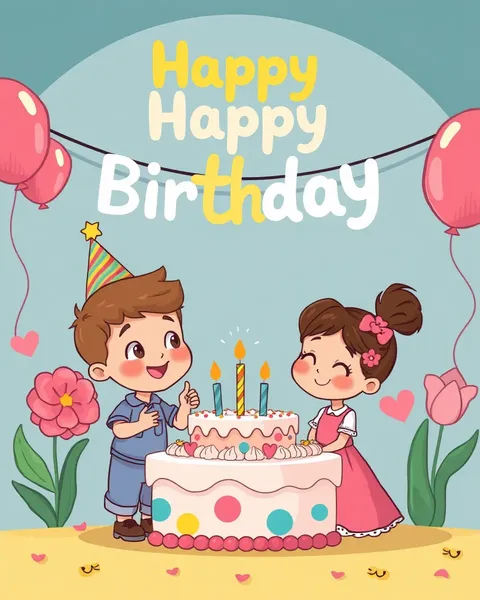 Birthday Cartoon Images for Kids' Fun and Play