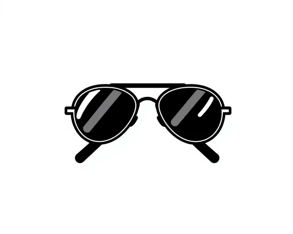 Black Aviator Glasses Icon PNG Image Vector