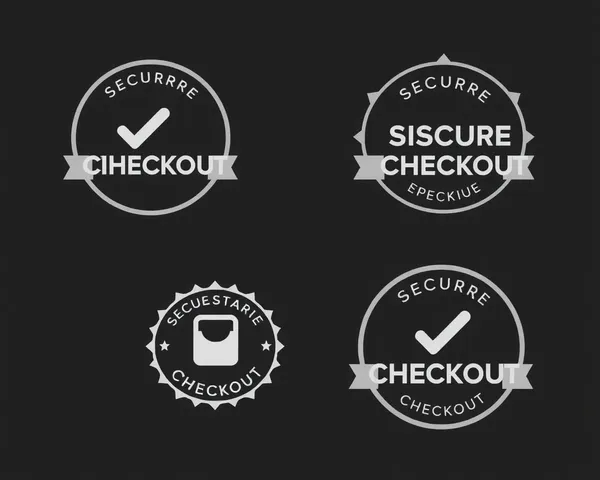 Black Background PNG for Secure Checkout Badges Design