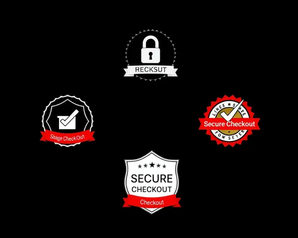 Black Background PNG for Secure Checkout Badges Graphics