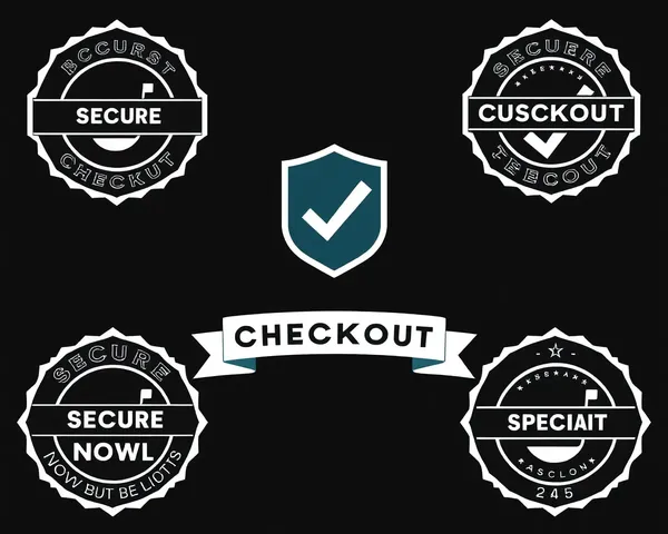 Black Background PNG for Secure Checkout Badges Icons