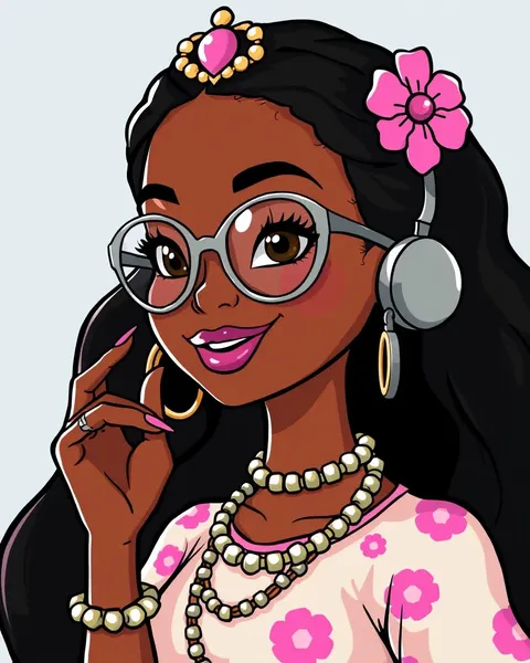 Black Barbie Cartoon Images for Children