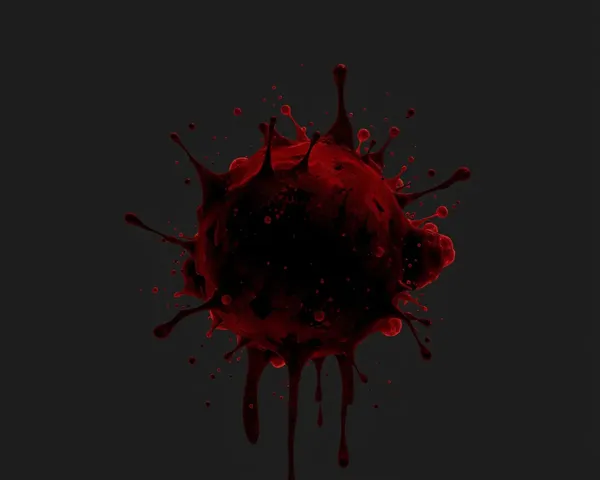 Black Blood Effect PNG Graphic Design Concept