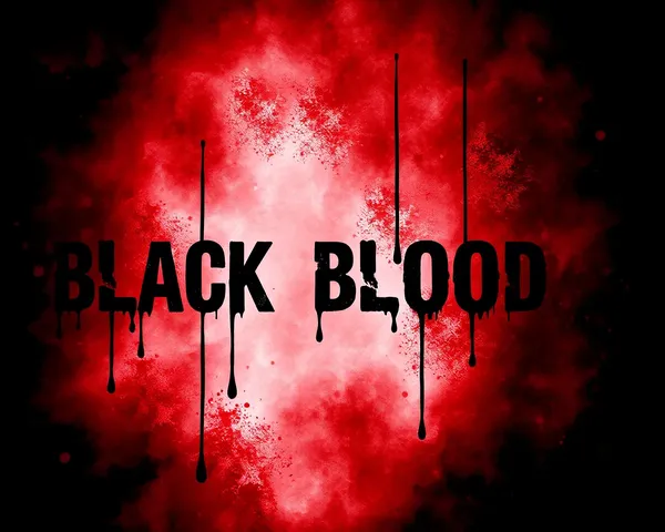 Black Blood Effect PNG Graphic Design Style