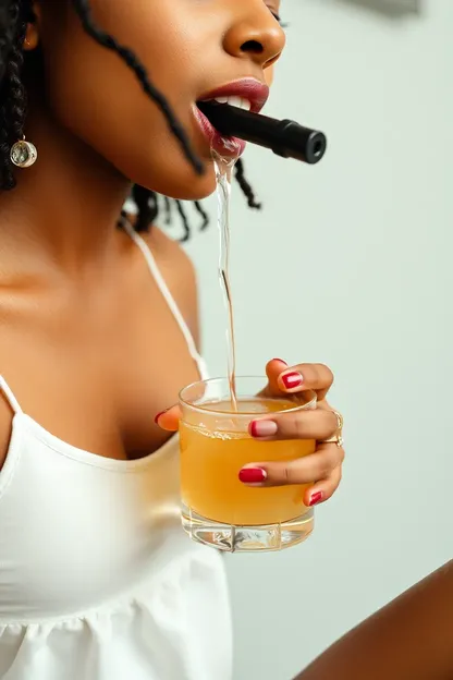 Black Girl's Obsession with Drinking Piss