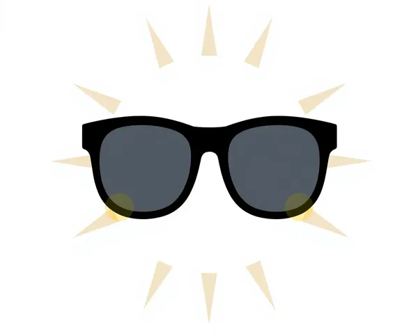 Black Glasses Wearing Sun Icon PNG Image