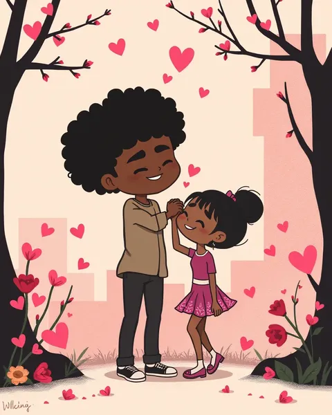 Black Love Cartoon Images in Existence